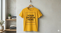 Round Neck Cotton Tshirt - Yellow