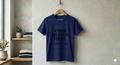 Round Neck Cotton Tshirt - Navy Blue