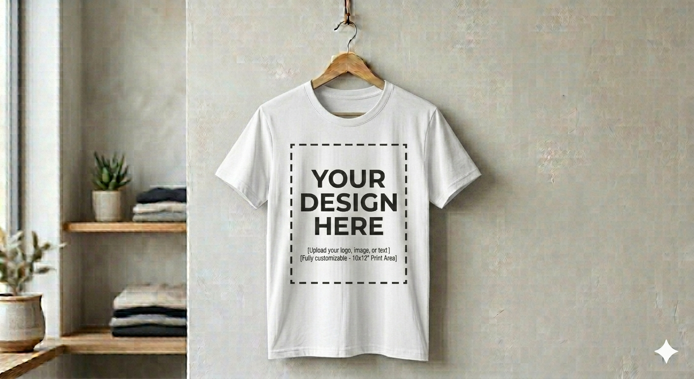 Round Neck Cotton Tshirt - White