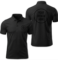 Polo Tshirt Fine Polyster - Black