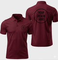 Polo Tshirt Fine Polyster - Maroon