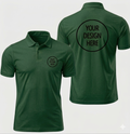 Polo Tshirt Fine Polyster - Dark Green