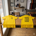 Custom Polo Tshirt Fine Polyster - Yellow