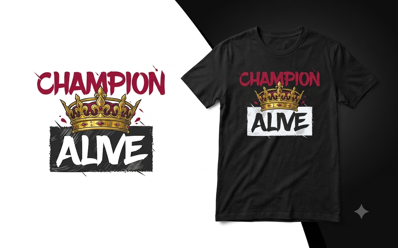 Champion Crown Cotton Round Neck T-shirt